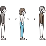 People Lining Up While Maintaining Social Distance SVG Icon